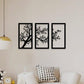 Modern Tree Wall Art Set Black Laser Cut 3Pcs