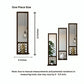 Set of 3 Wooden Mirror Wall Shelves Black