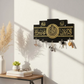 Islamic Kalma Calligraphy Key Holder Black Gold MDF Wall Mount