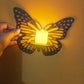 Butterfly Wall Shelves Set of 3 Black MDF Decorative Lighting