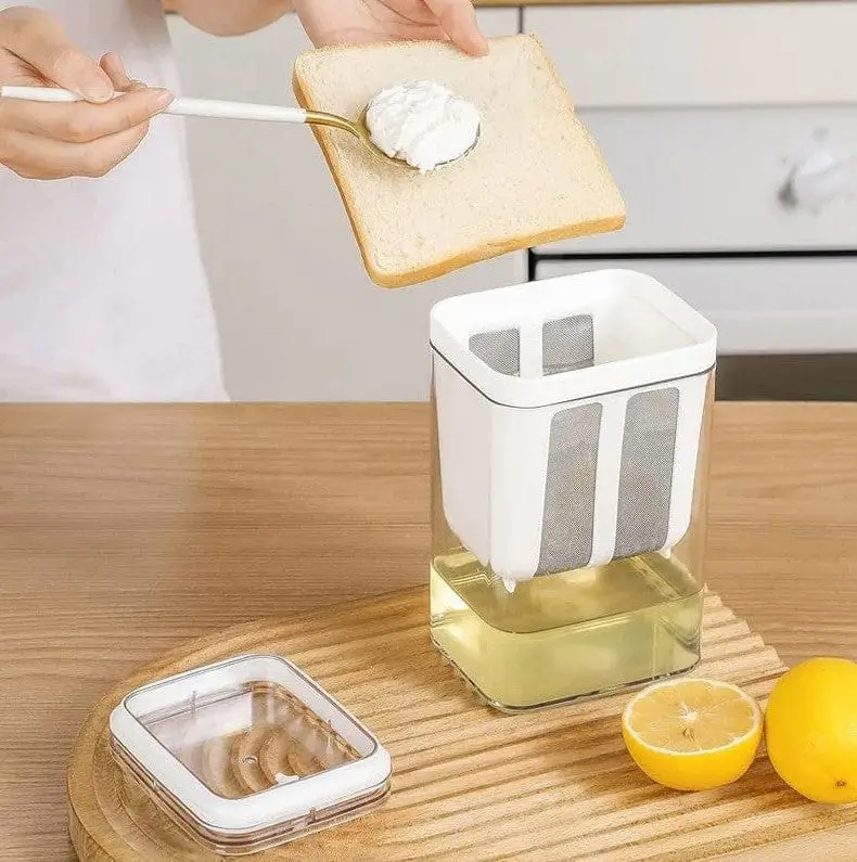Multi-Purpose 1100ML Greek Yogurt Maker | Hung Curd Strainer Box with Fine Mesh Filter | Yogurt Cheese Maker | Premium Food Grade Container | BPA Free Yogurt Filter Loved by 5+
